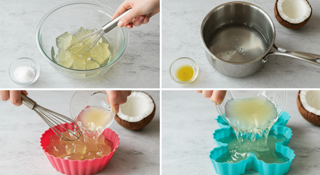 Step-by-step process of making homemade electrolyte gummies