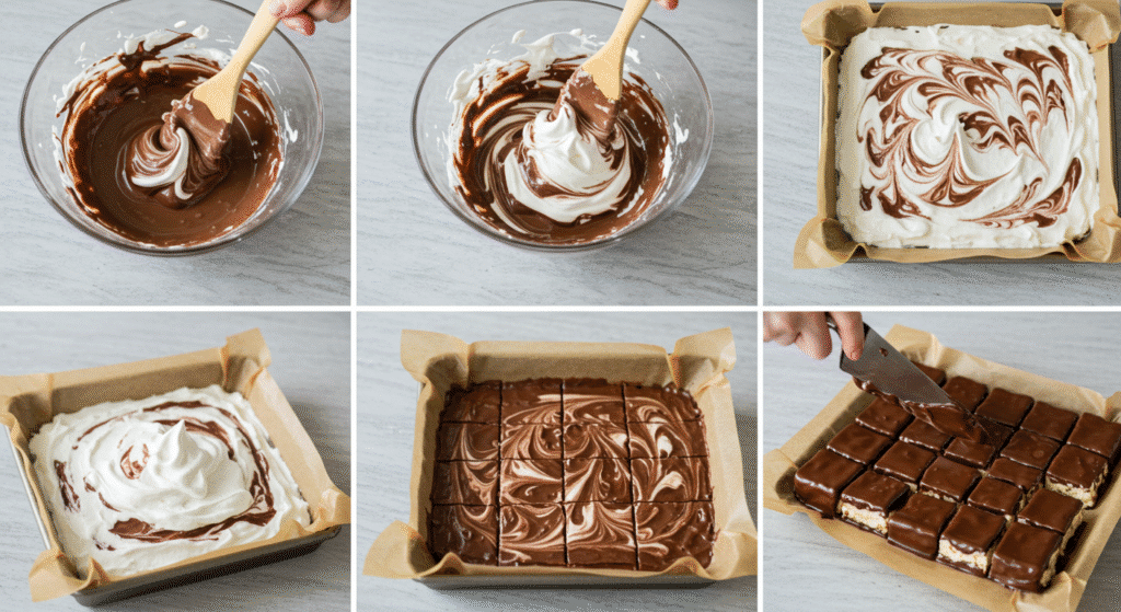 Step-by-step process of making Cool Whip candy from mixing to coating