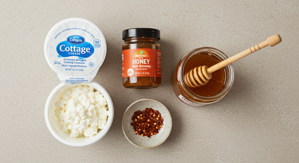 Hot honey  cottage cheese bowl