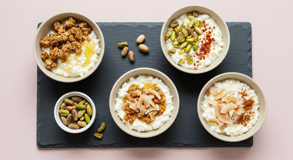 Hot Honey Cottage Cheese Bowls variations